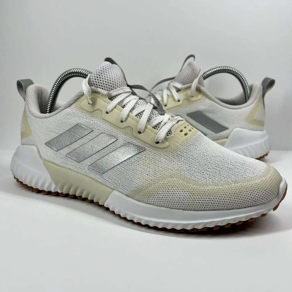 Adidas Edge Runner Shoes Men's Size 8 Climacool Athleisure White Cream Gum Soles